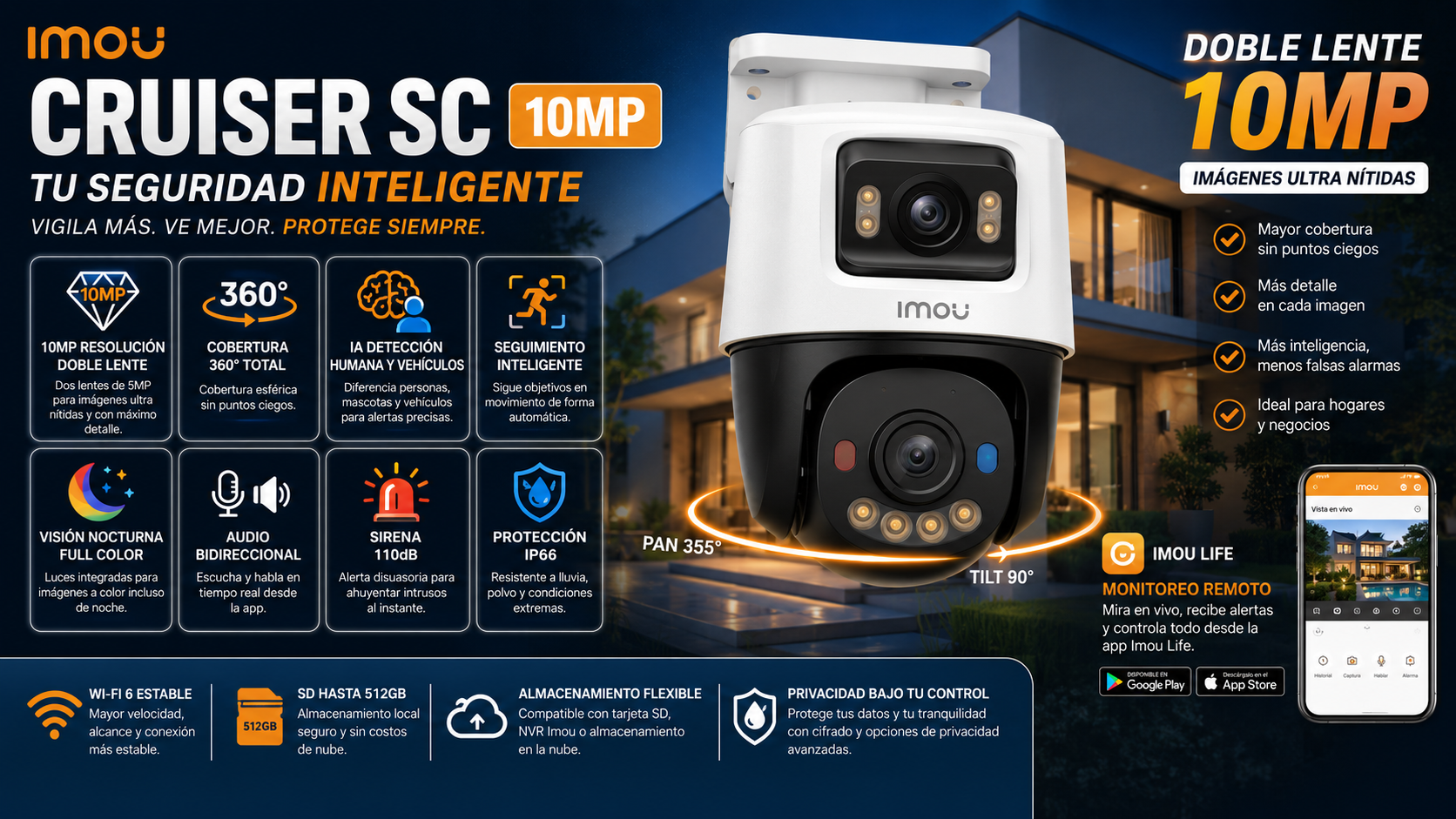 IMOU Cruiser SC 10MP Doble Lente