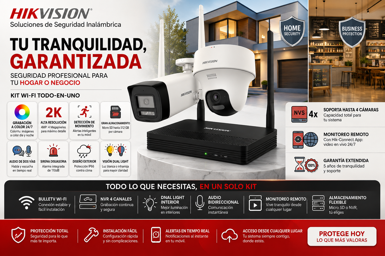 Hikvision Kit Wi-Fi Todo-en-Uno